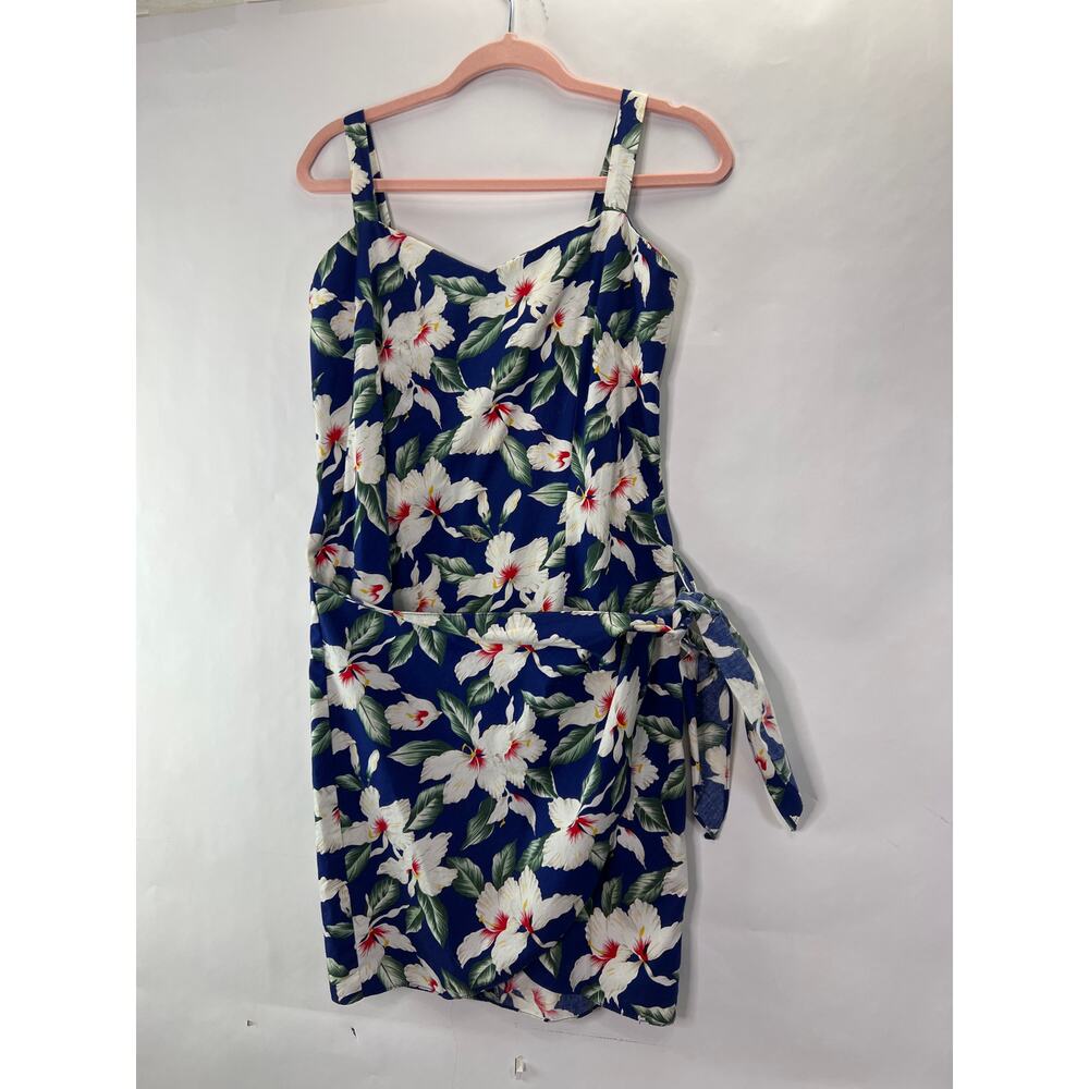 Made in Hawaii Floral Wrap Mini Dress Size M